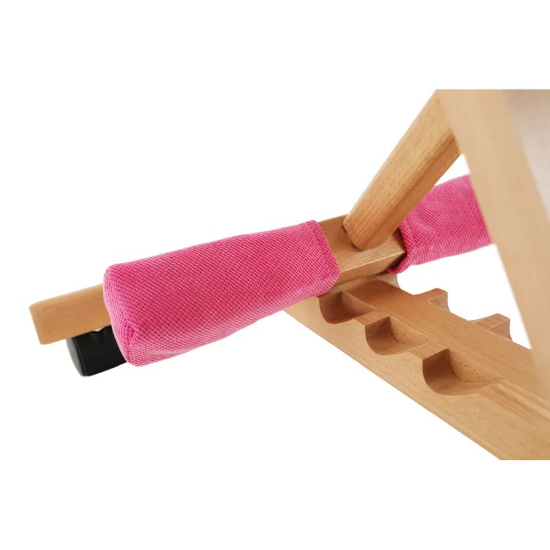 Ergonomická kľakačka, 46cm, ružová látka, buk, GROCO