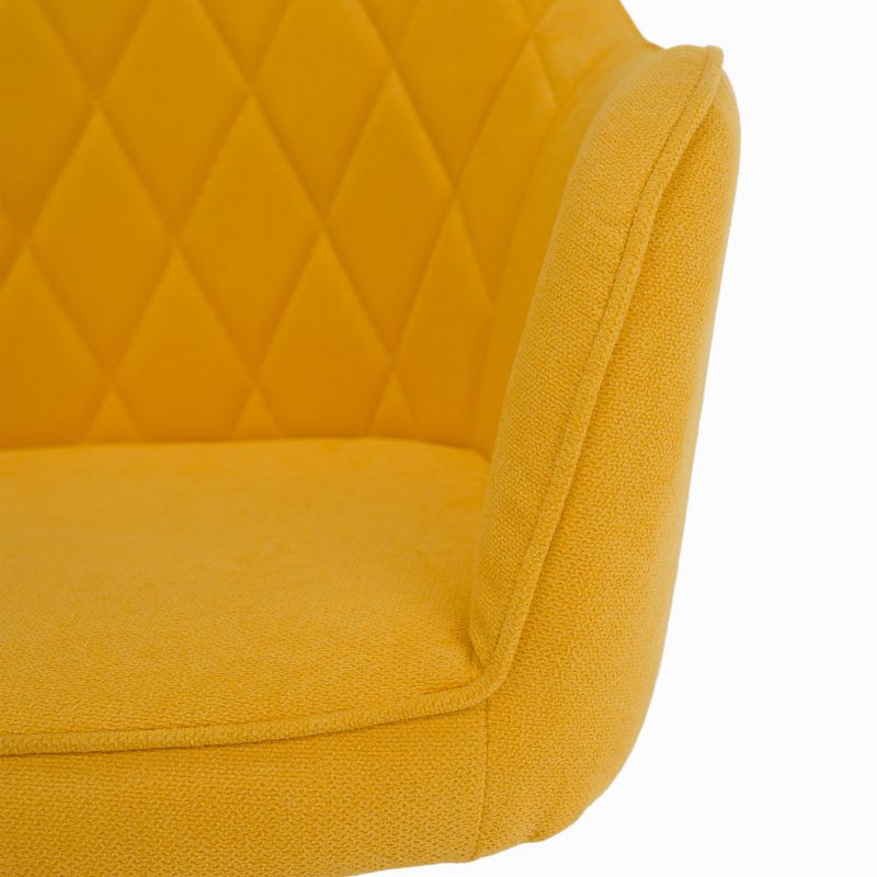 Kancelárske kreslo, žltá látka, SANTY