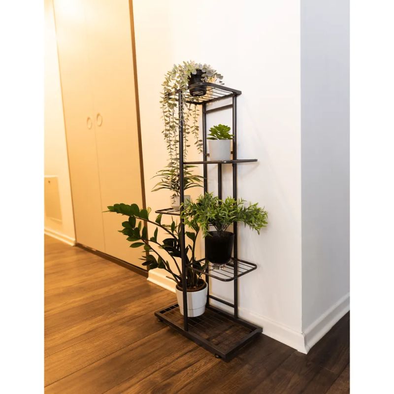 Kovový stojan na kvety, tmavosivý kov, BAMIR TYP 1 