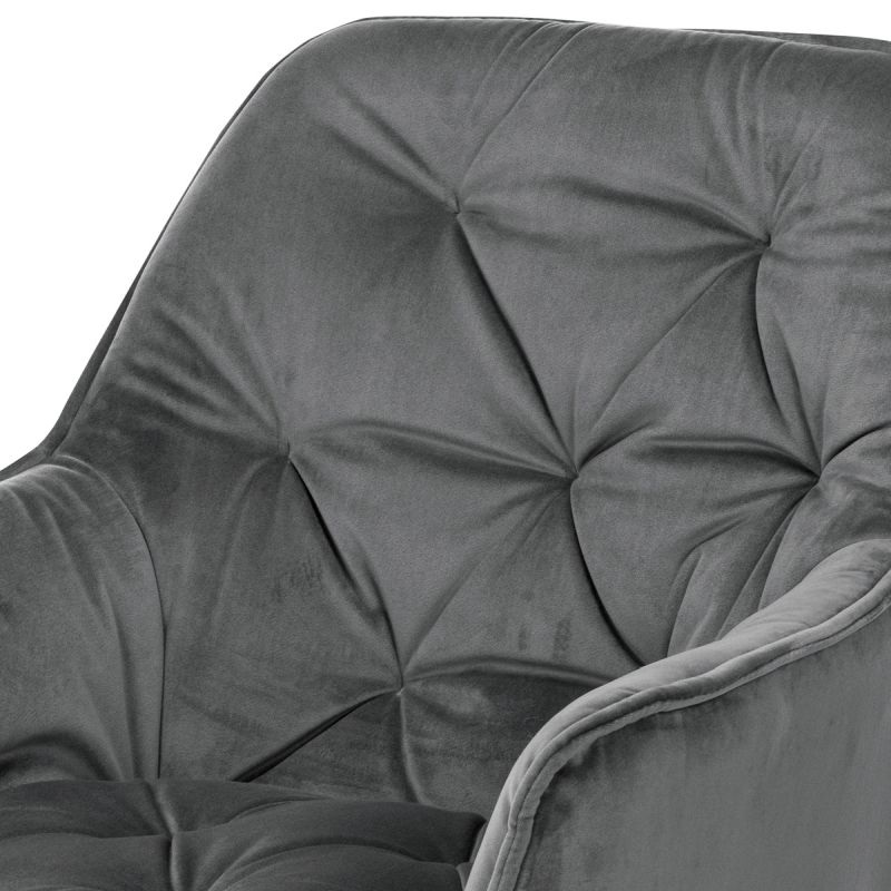 Jedálenská stolička, sivá, zamatová látka, DCH-421 GREY4