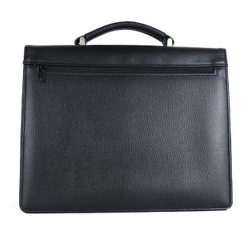 Luxusná kožená aktovka z pravej kože v čiernej farbe č.7516