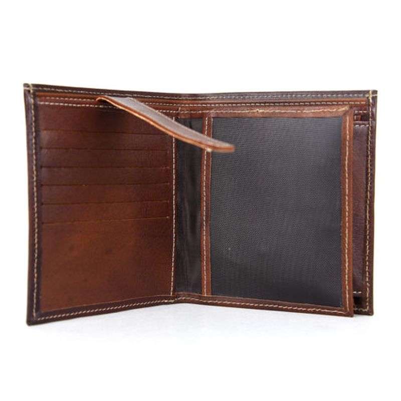 Luxusná kožená peňaženka č.8333/1 v Cigaro farbe, ručne tamponovaná