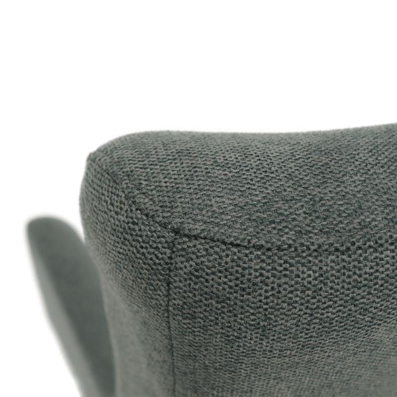 Kreslo ušiak, buk drevo, mentolová látka, SAMY