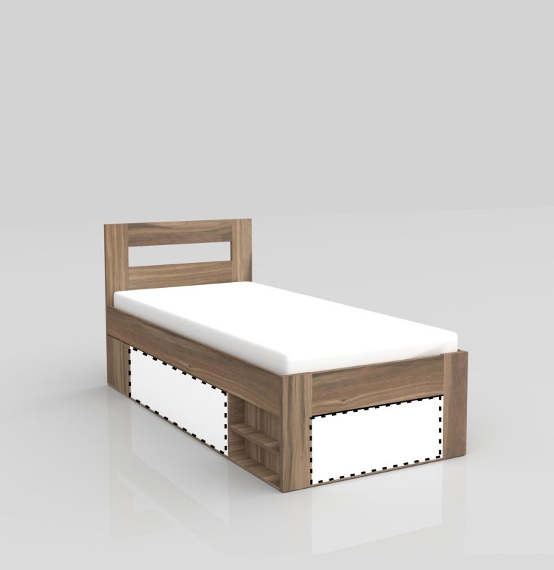 posteľ REA KIRA 90, jednolôžko, dub vicenza