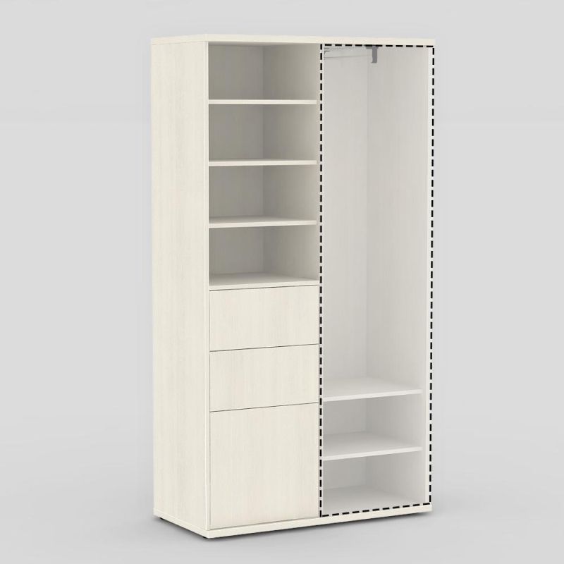 Skriňa, 100cm, kombinovaná, viac farieb, REA ALBERTA 05A