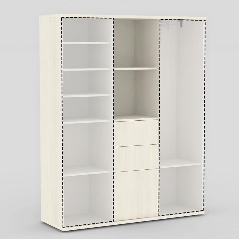 3-dielna skriňa REA ALBERTA 06A, 2x posuvné dvierka, dub canyon