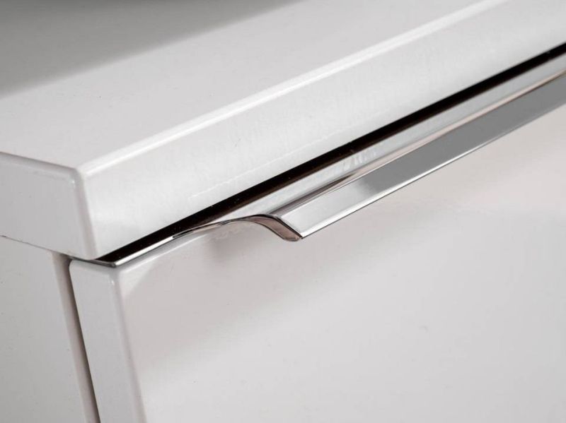 Skrinka pod umývadlo, 80cm, dub craft, biela, lesk, CAPRI WHITE 821