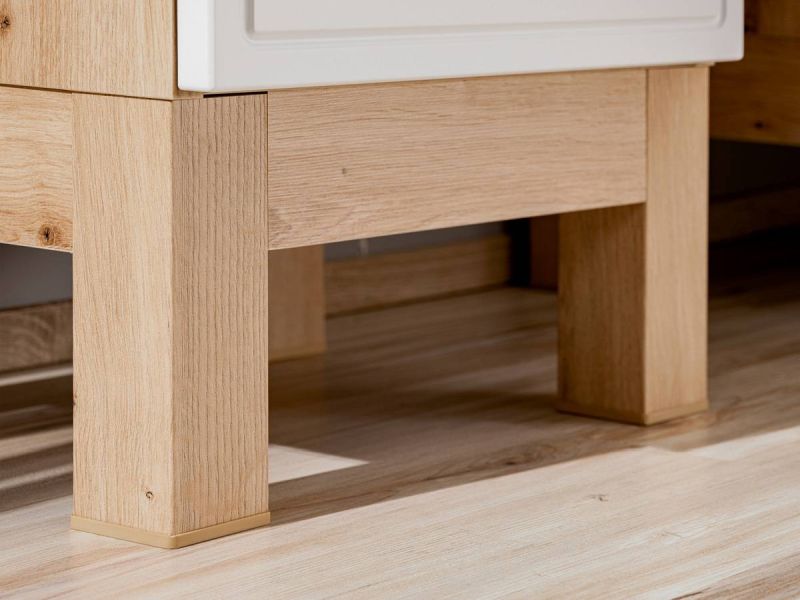 Skrinka do kúpeľne, 35cm, dub artisan, biela, SAMOA 810