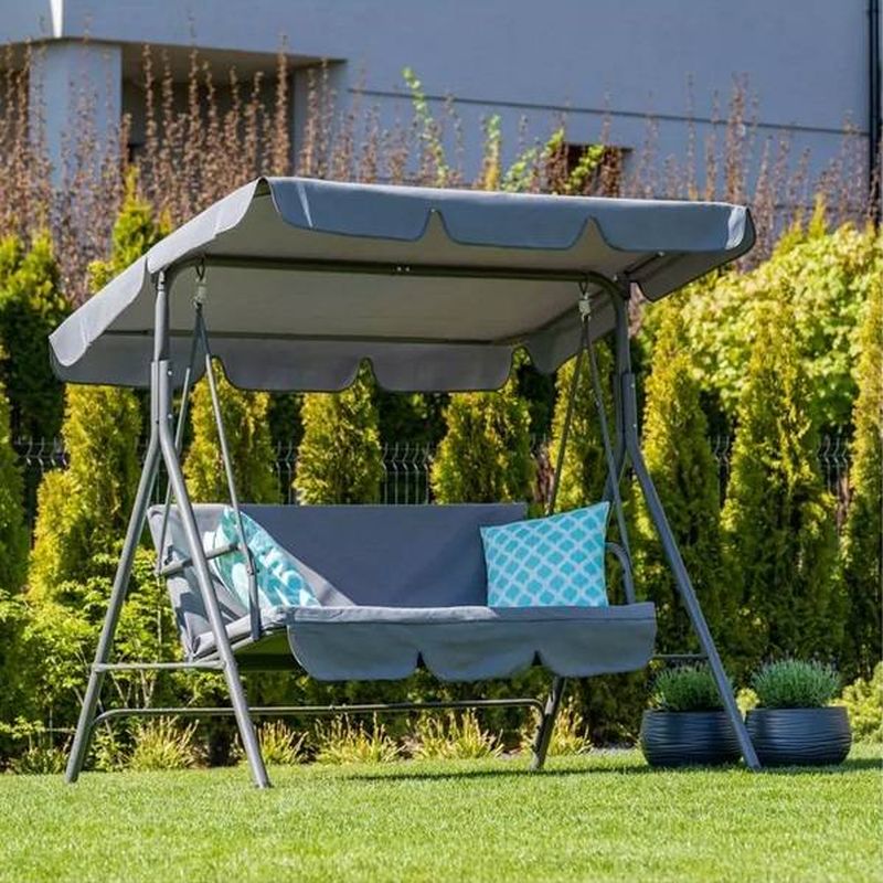 Záhradná hojdačka, tmavosivá, MRP AMATA