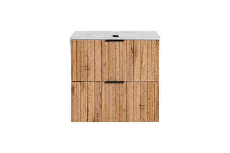 Skrinka pod umývadlo, 60cm, dub wotan, ADEL OAK 82-60-B-2S
