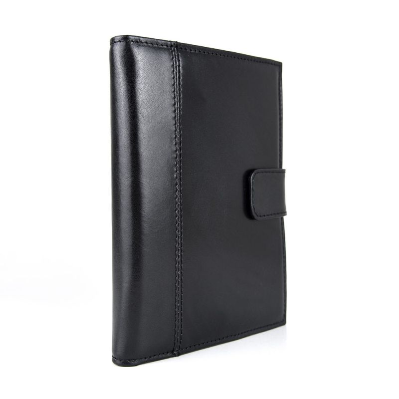 Kožený pracovný diár v čiernej farbe