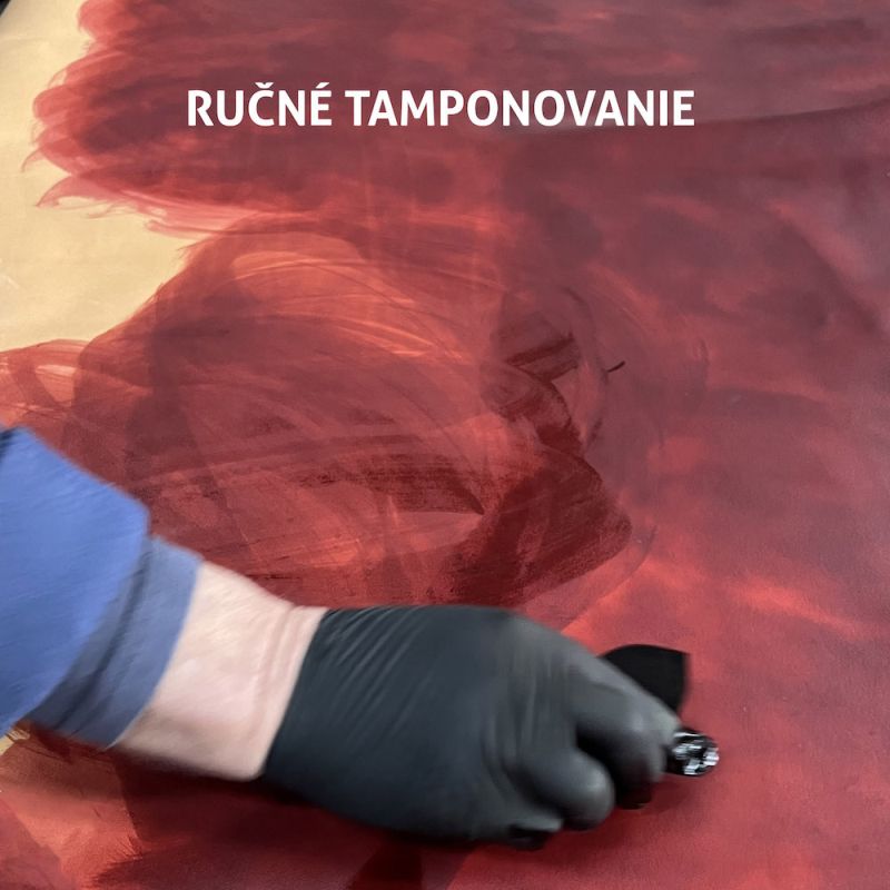 Kožená kabelka ručne tieňovaná v cigaro farbe