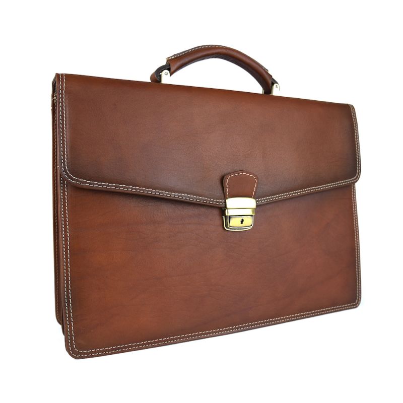 Luxusná kožená pracovná aktovka v cigaro farbe č.8129 (Limitovaná edícia)
