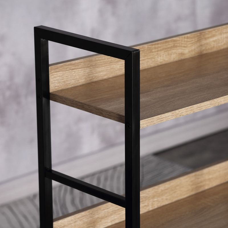 Regál, 60cm, kov, MDF, dub, GD-314 OAK