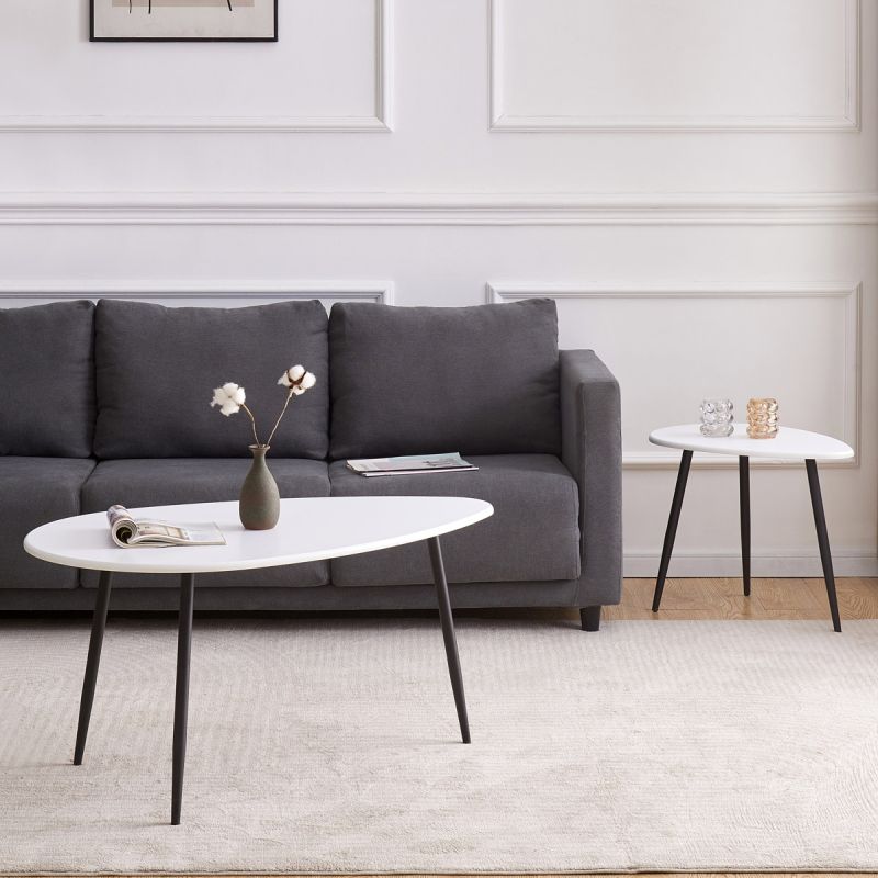 Konferenčný stolík 100x60cm, MDF biela, AF-3012 WT