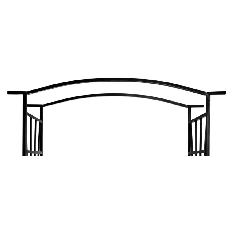 Záhradná lavička s pergolou, čierna, HAIFA
