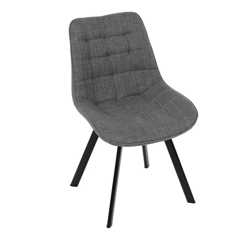 Jedálenská stolička, sivá, látka, HC-465 GREY2