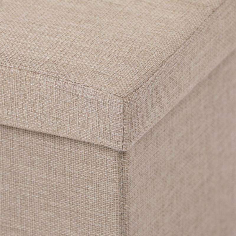 Taburet, 76cm, úložný priestor, látka, béžová, TAB-462 CRM2