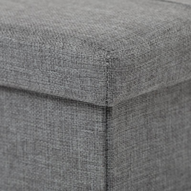 Taburet, 76cm, úložný priestor, látka, sivá, TAB-462 GREY2