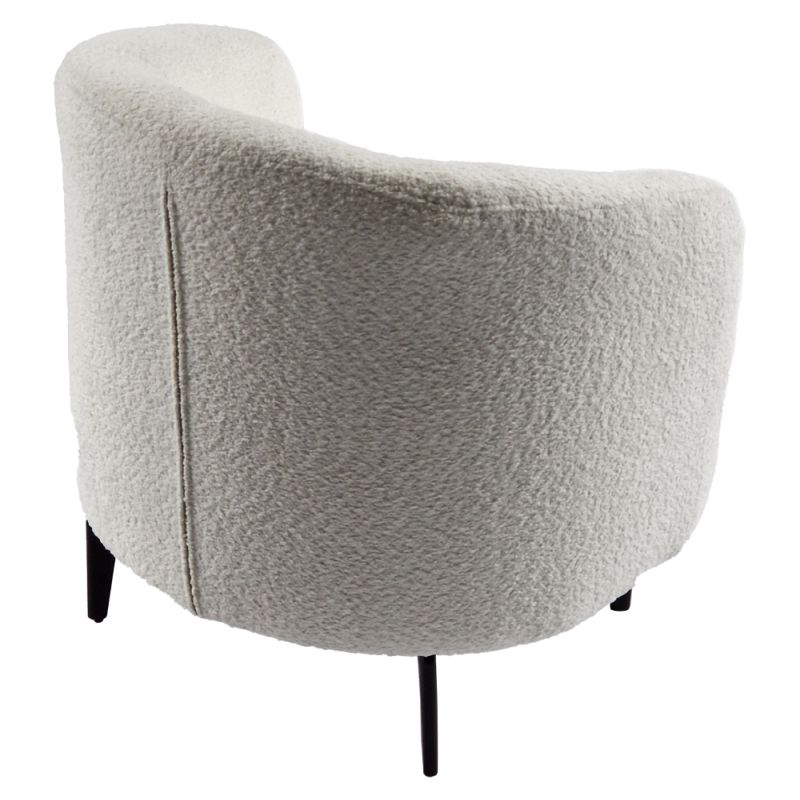 Dizajnové kreslo, celočalúnené, kov čierny, biela látka, PRESO