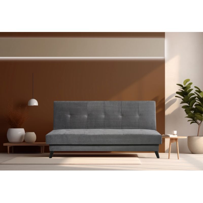 Rozkladacia pohovka, sivá látka, SIDE