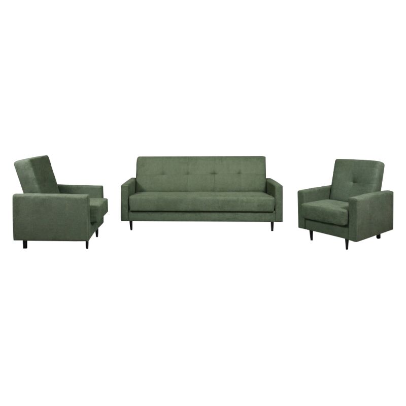 Rozkladacia pohovka, zelená látka, VALDO