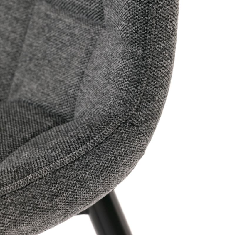 Jedálenská stolička, sivá, látka, HC-462 GREY2