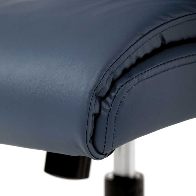 Kancelárske kreslo, modrá, ekokoža, 120 kg, KA-Y346 BLUE