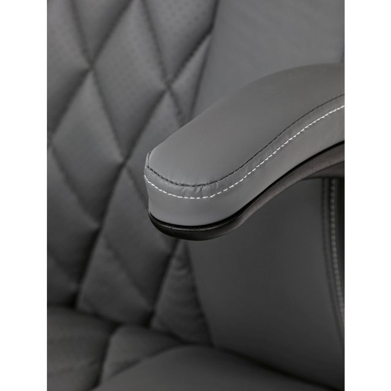 Kancelárske kreslo, sivá, ekokoža, 120 kg, KA-Y344 GREY