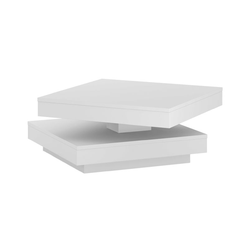 Konferenčný stolík, 70x70cm, biely, MANDY