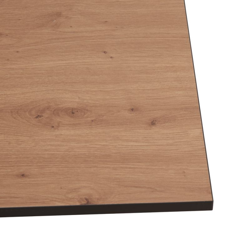 Jedálenský stôl, 160x80cm, MDF, dub artisan, čierny, NALAK TYP 3