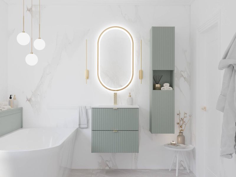 Skrinka do kúpeľne, 30cm, reed green, LINE REED GREEN 83-30-1DQ