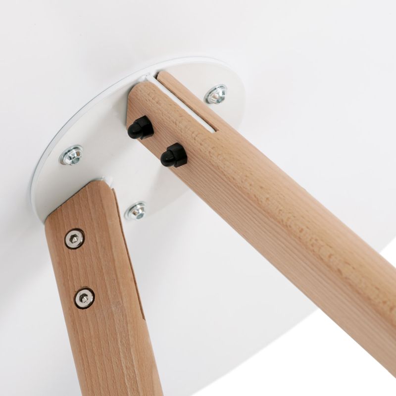Jedálenský stôl, okrúhly, 70cm, MDF, biela, DT-320 WT