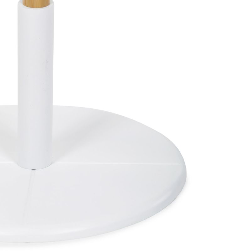 Vešiak stojanový, 175cm, bambus, prírodný, biely, DR-N1006 WT