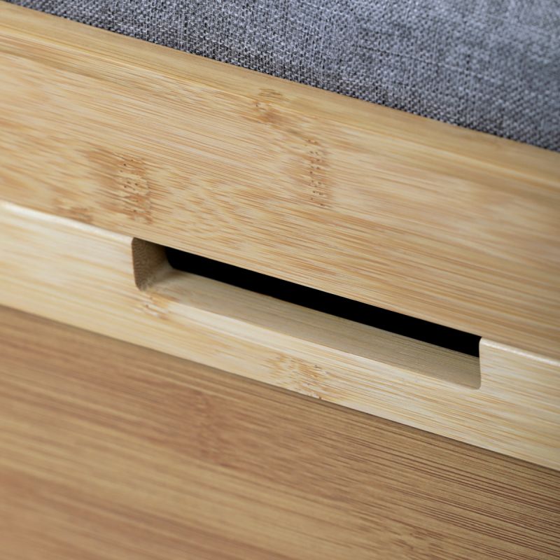 Botník, 60cm, bambus, prírodný, látka, DR-N1014 GREY2