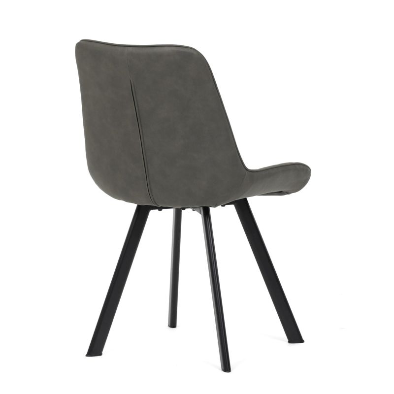 Jedálenská stolička, sivá, vintage, látka, HC-V3066 GREY3