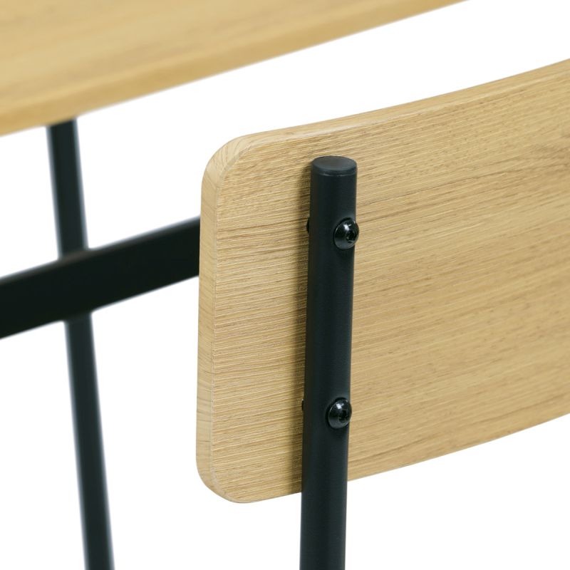 Jedálenský set, 70x70cm, MDF divoký dub, AUT-O2121 OAK