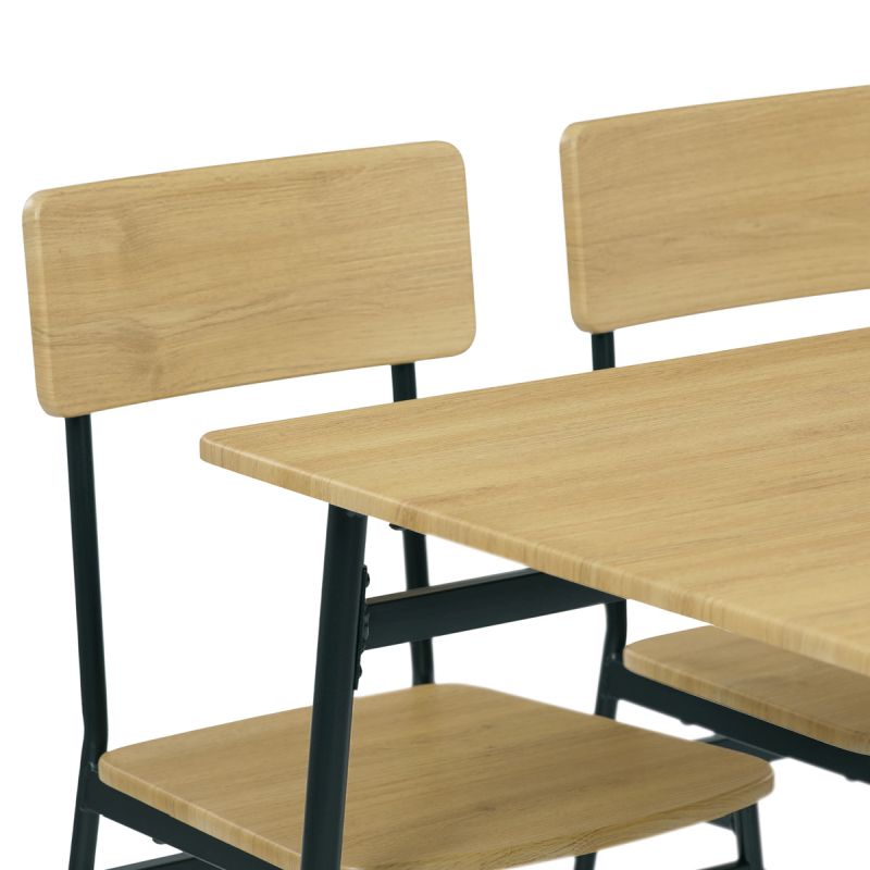 Jedálenský set, 110x70cm, MDF divoký dub, AUT-O2155 OAK