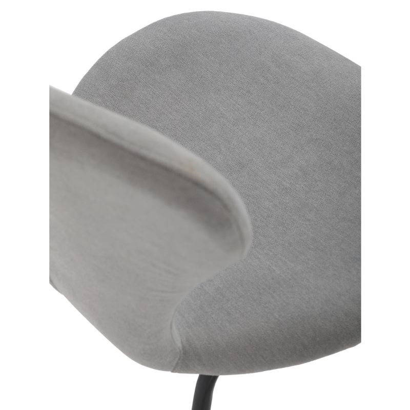 Jedálenská stolička, strieborná, látka, CT-S8010 SIL2