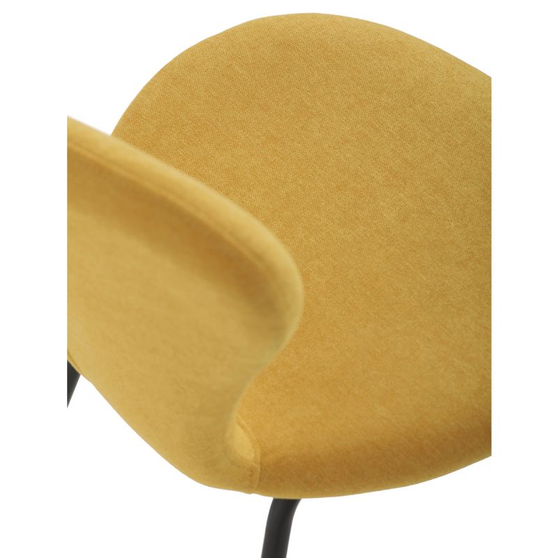 Jedálenská stolička, žltá, látka, CT-S8010 YEL2