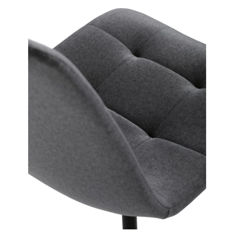 Jedálenská stolička, sivá, zamatová, látka, DCL-X7015 GREY2