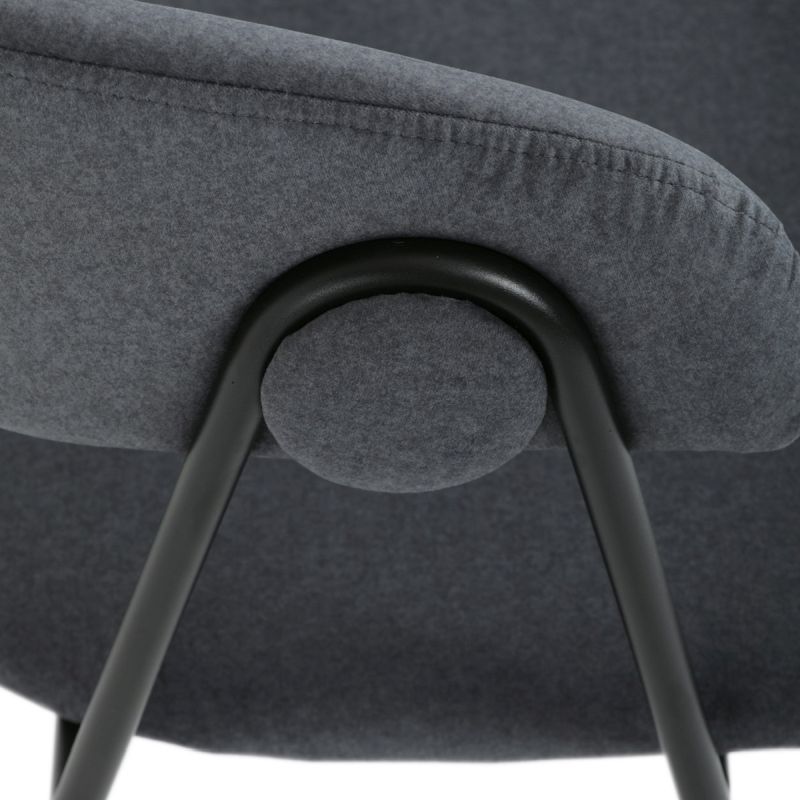 Jedálenská stolička, sivá, zamatová, látka, DCL-X7130 GREY2