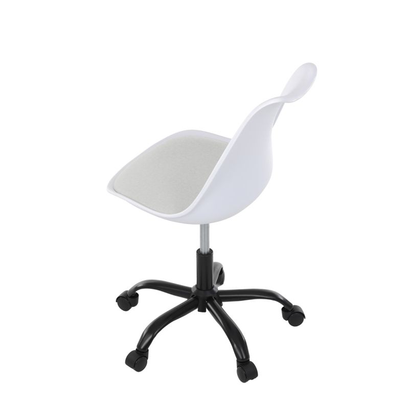 Pracovná stolička, biela, plast, 120 kg, KA-X7055 WT