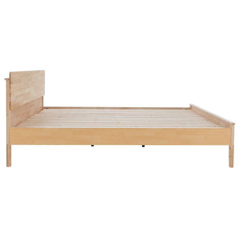 Manželská posteľ, 180x200, s roštom, masív, prírodná, NOEMI