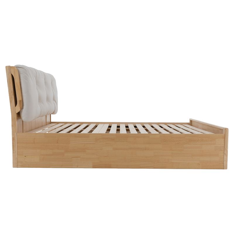 Manželská posteľ, 180x200, s roštom, prírodná, FLORENCIA