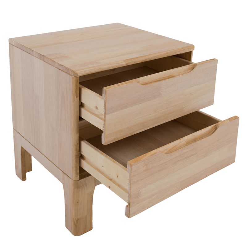 Nočný stolík, 40cm, masív, prírodný, FERB