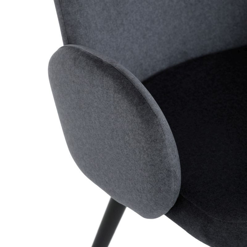  Jedálenská stolička, sivá, zamatová, látka, DCL-X7129 GREY2