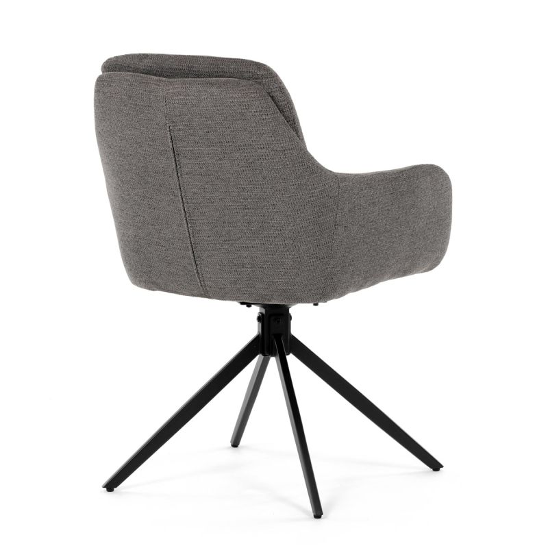 Jedálenská stolička, sivá, látka, DCH-P3174 GREY2