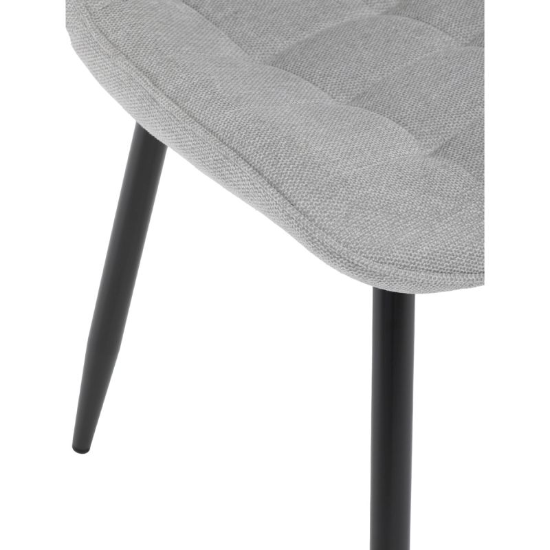 Jedálenská stolička, sivá, látka, HC-462 SIL2