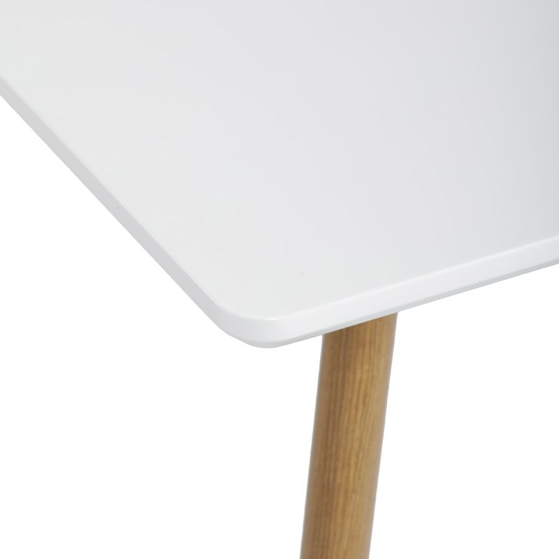 Jedálenský stôl 140x80cm, MDF, kov, biely, HT-W1214 WT